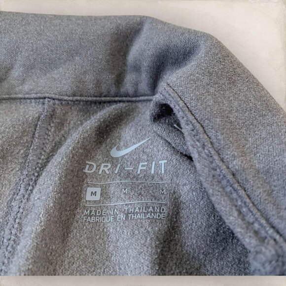 Nike 1/4 Zip Pullover Women’s Size Medium Gray Dri-Fit Athletic Golf Club Logo - Picture 2 of 5